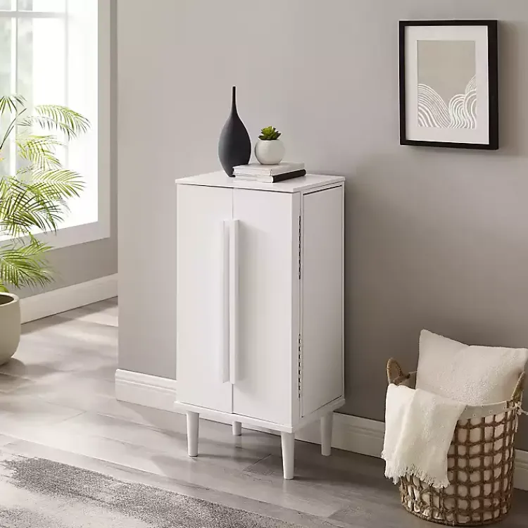 Armoires-Kirklands Home Mid-Century Modern Jewelry Armoire White