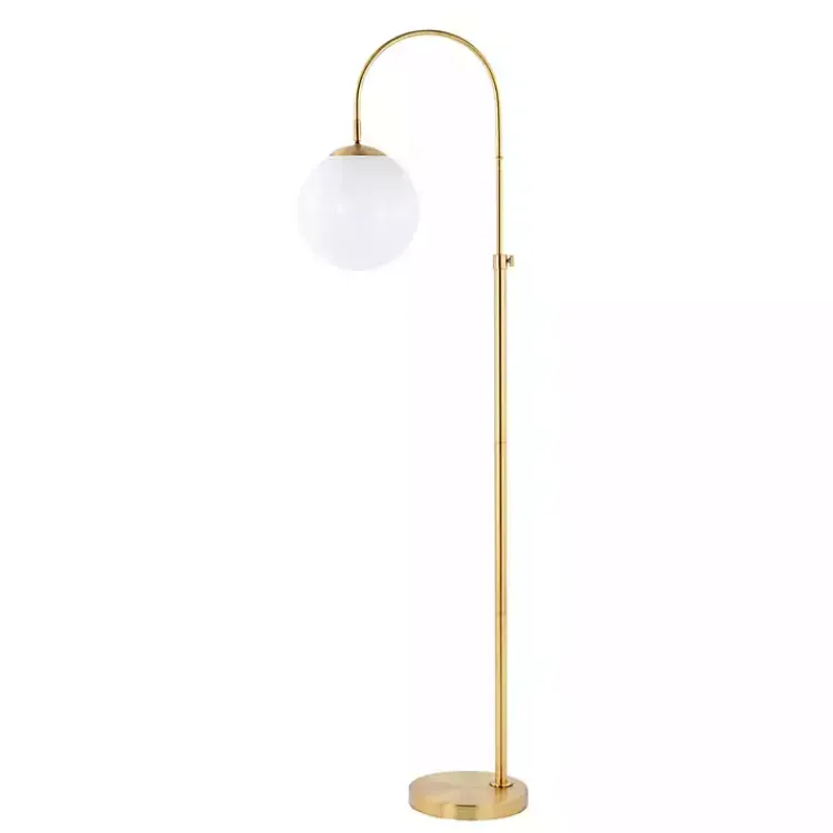 Floor Lamps-Kirklands Home Arch Globe Adjustable Floor Lamp Gold