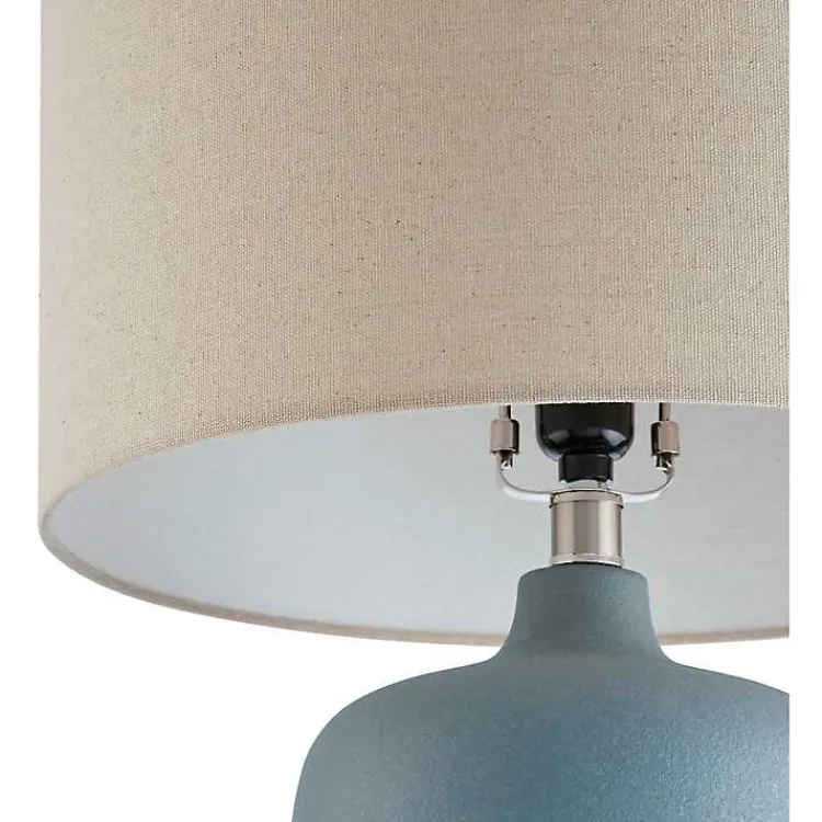 Table Lamps-Kirklands Home Harmonie Blue Ceramic Table Lamp Tan