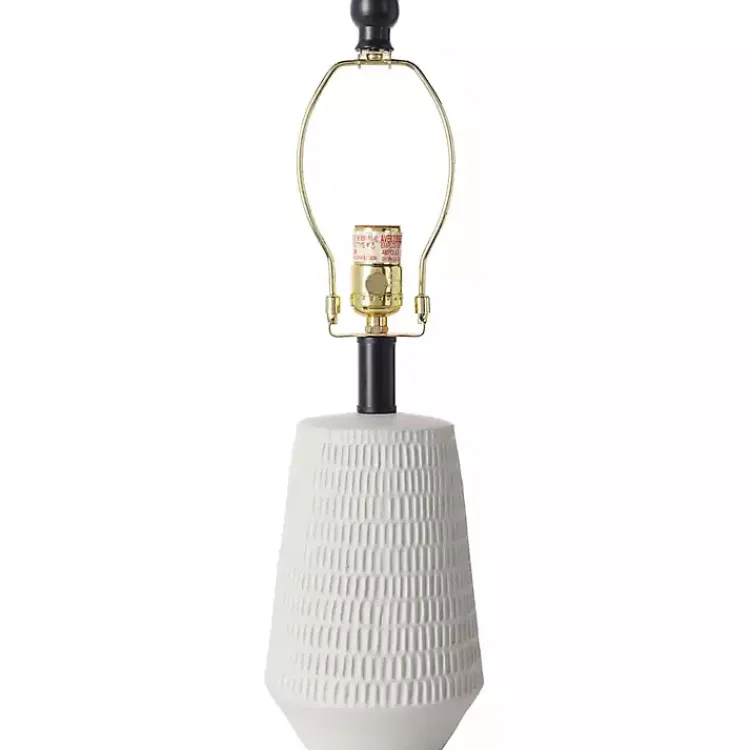 Table Lamps-Kirklands Home Modern Etched Table Lamp Ivory