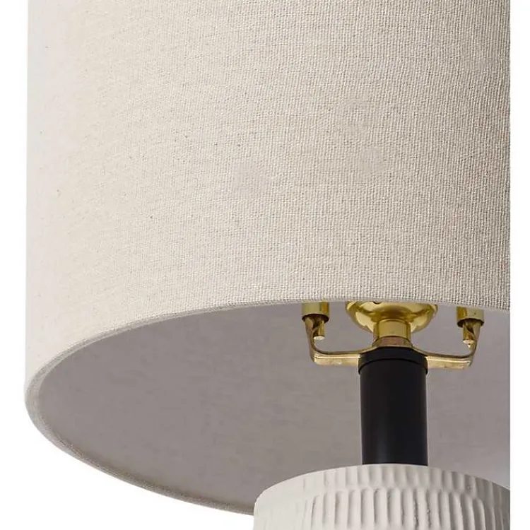 Table Lamps-Kirklands Home Modern Etched Table Lamp Ivory