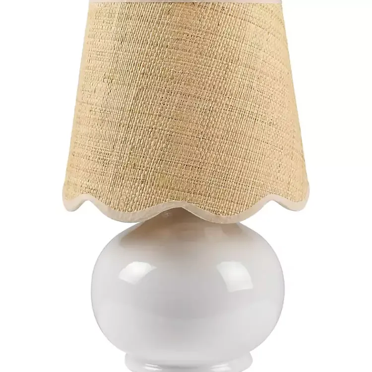 Table Lamps-Kirklands Home Stella Diminuta Table Lamp with Woven Shade White