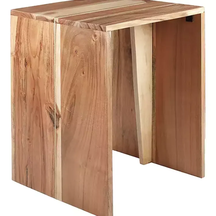 Accent & End Tables-Kirklands Home Natural Wood Umed Accent Table