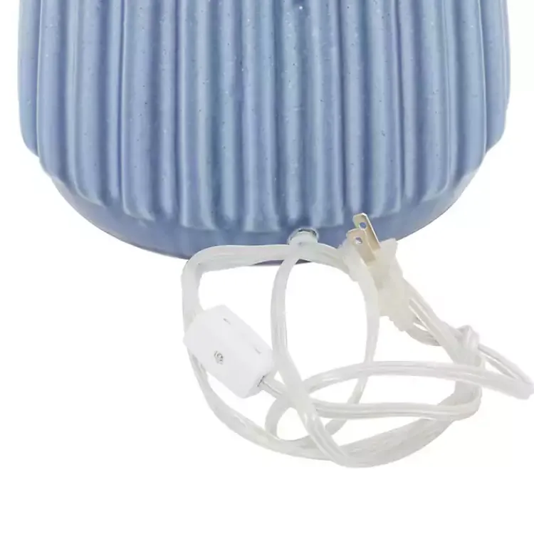 Table Lamps-Kirklands Home Blue Ceramic Breeze Table Lamp White