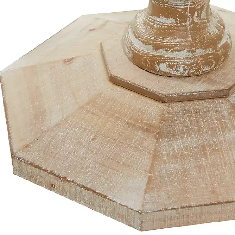 Accent & End Tables-Kirklands Home Natural Rustic Wood Octagon Accent Table