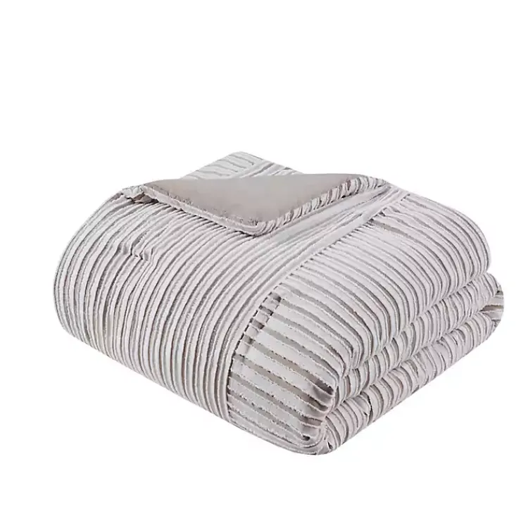 Comforters-Kirklands Home Neutral Striped 5-pc. King Comforter Set