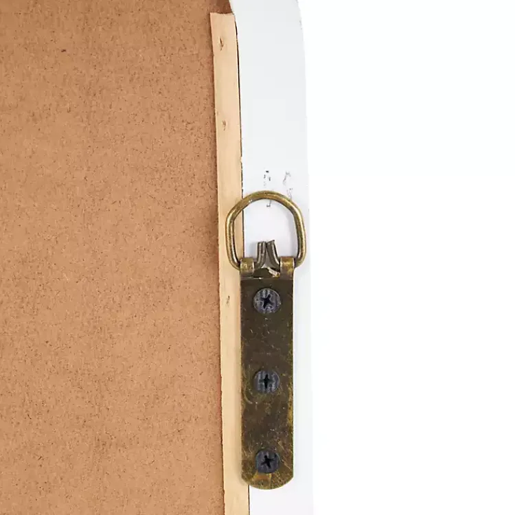 Decorative Mirrors-Kirklands Home White Scroll Arched Rectangle Wall Mirror