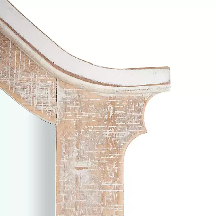 Decorative Mirrors-Kirklands Home Cream Arched Rectangle Scroll Wall Mirror