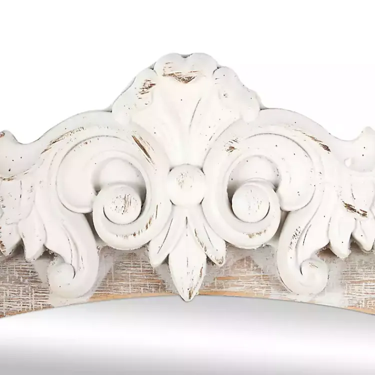 Decorative Mirrors-Kirklands Home Cream Arched Rectangle Scroll Wall Mirror