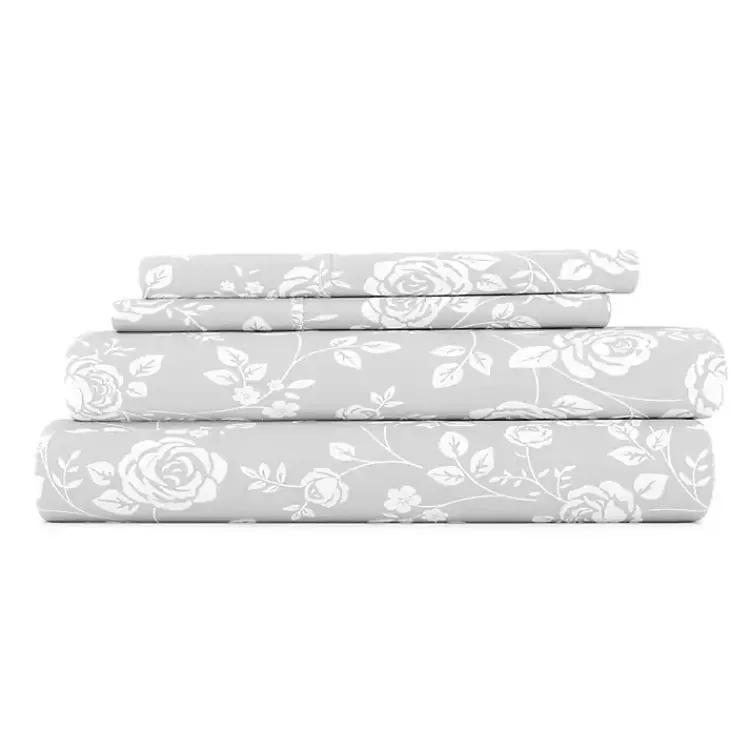 Bed Sheets-Kirklands Home Garden 4-pc. Queen Sheet Set Gray