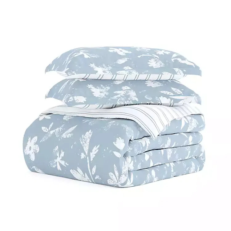 Duvets-Kirklands Home Blue Garden Farmhouse 3-pc. Queen Duvet Cover Set