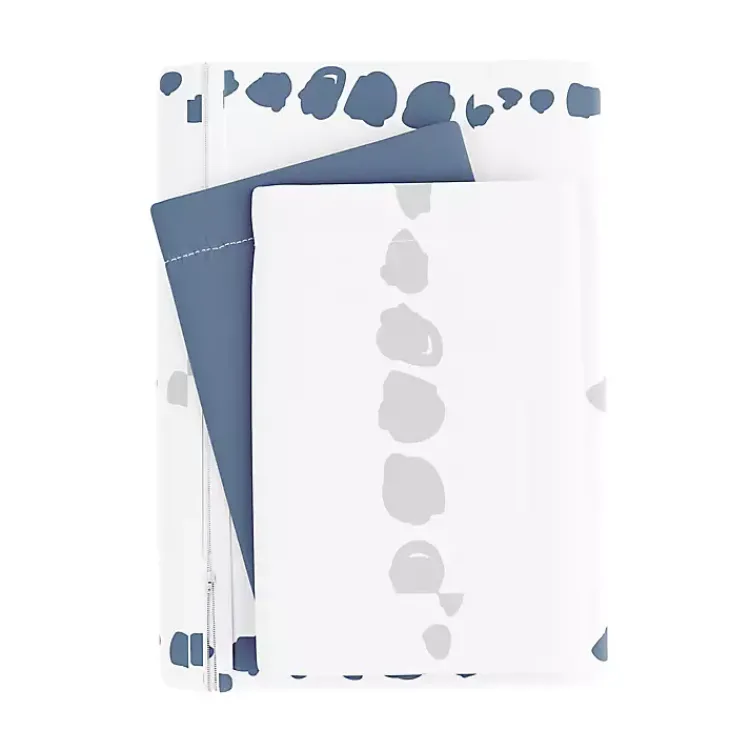 Duvets-Kirklands Home Navy Dots Reversible 2-pc. Twin Duvet Cover Set
