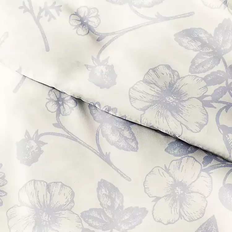 Duvets-Kirklands Home Blue Botanical 3-pc. Queen Duvet Cover Set White