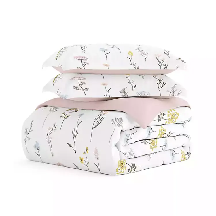 Duvets-Kirklands Home Soft Floral Reversible 2-pc. Twin Duvet Cover Set