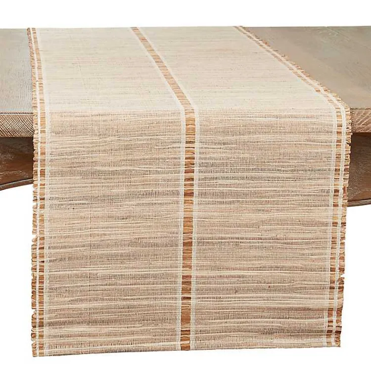 Table Linens-Kirklands Home Natural Water Hyacinth Table Runner Brown