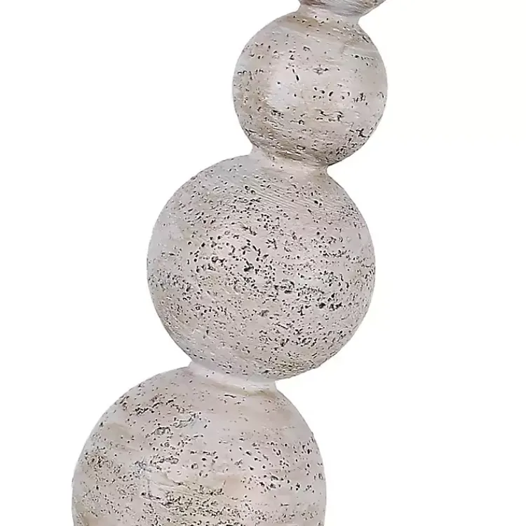 Table Lamps-Kirklands Home Beige Stacked Sphere Table Lamps Ivory