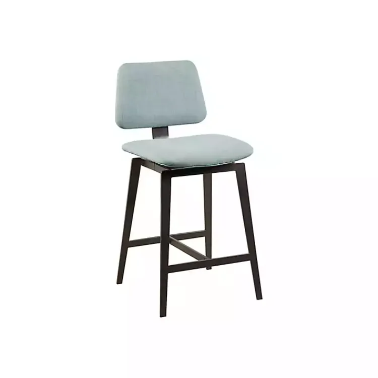 Bar Stools & Counter Height Stools-Kirklands Home Light Swivel Counter Stool Blue