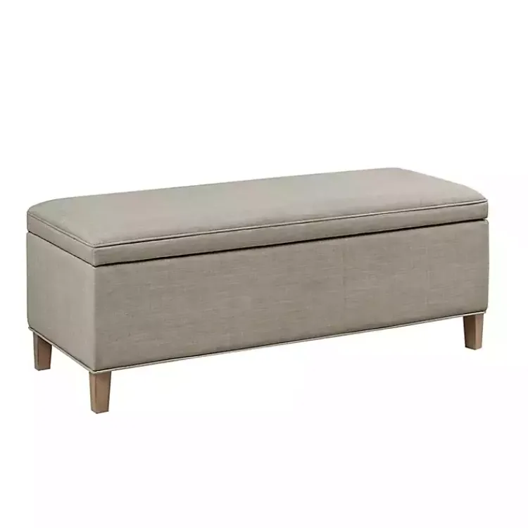 Benches & Ottomans-Kirklands Home Soft-Close Storage Bench Gray