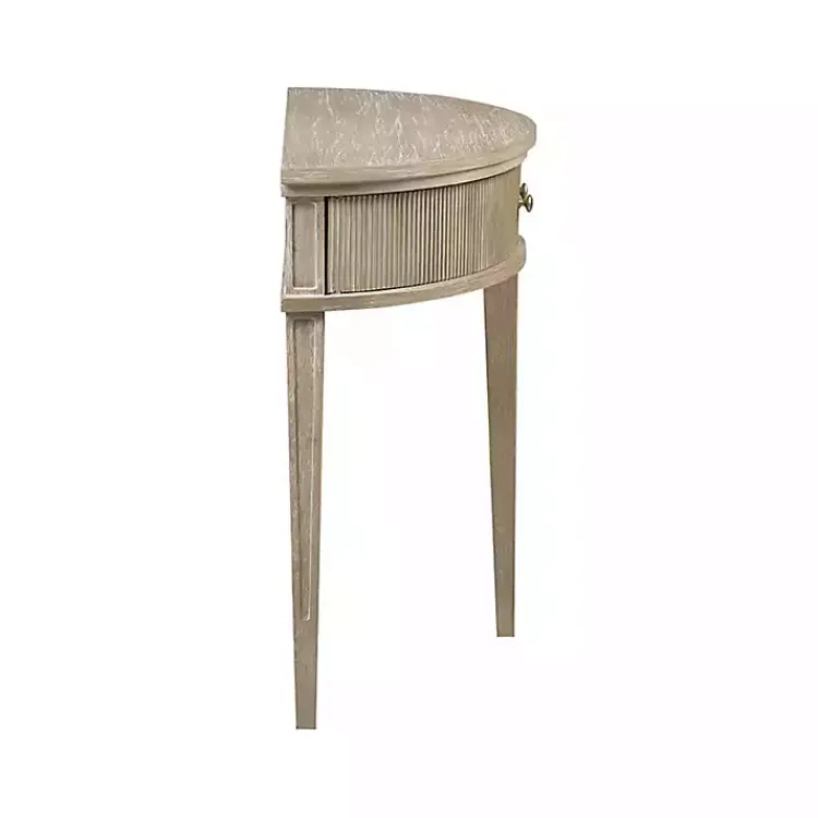 Console Tables-Kirklands Home Wheat Reclaimed Wood Fluted Console Table