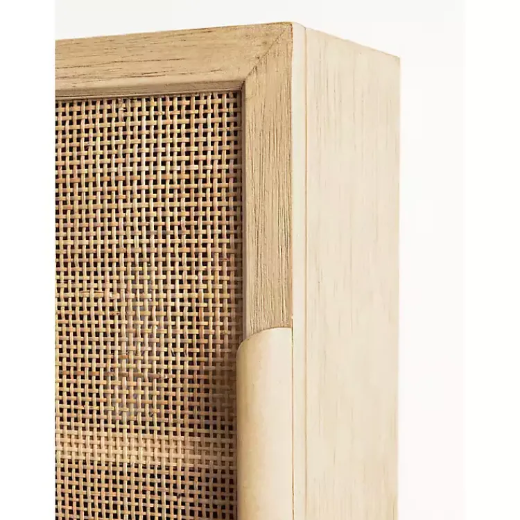 Wall Storage-Kirklands Home Natural Rattan Wall Cabinet with Shelf