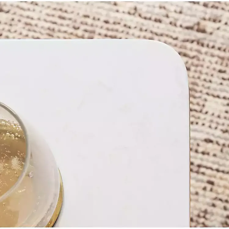 Accent & End Tables-Kirklands Home and White Credele Accent Table Gold