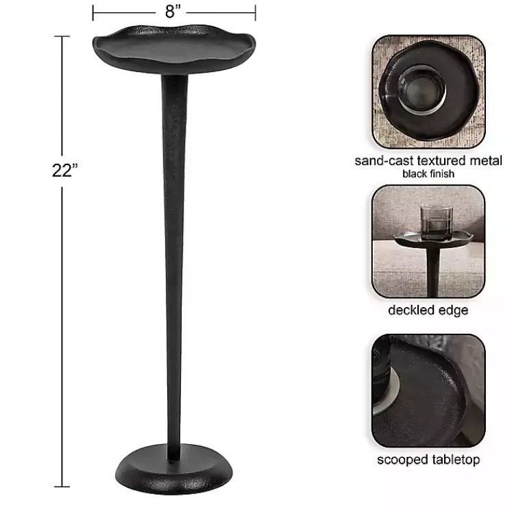Accent & End Tables-Kirklands Home Metal Alicia Accent Table Black