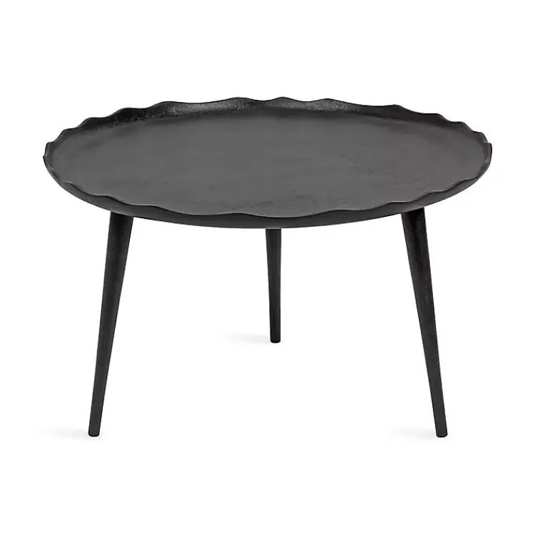 Coffee Tables-Kirklands Home Round Alessia Coffee Table Black