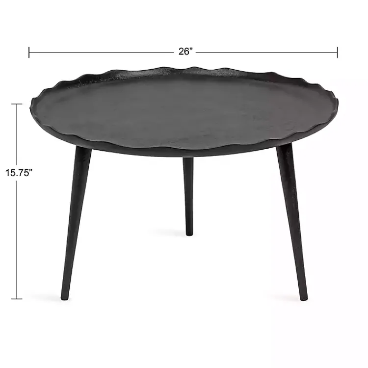 Coffee Tables-Kirklands Home Round Alessia Coffee Table Black