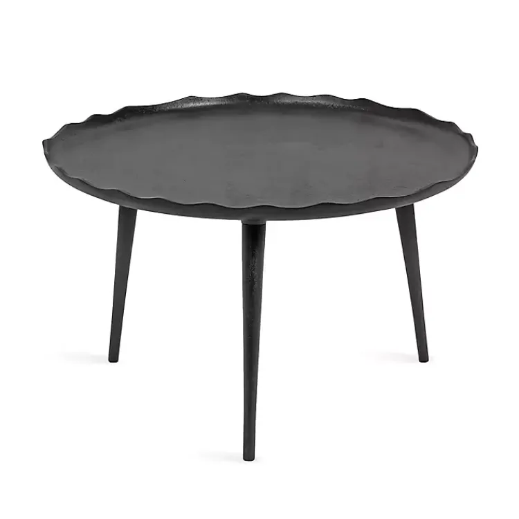 Coffee Tables-Kirklands Home Round Alessia Coffee Table Black