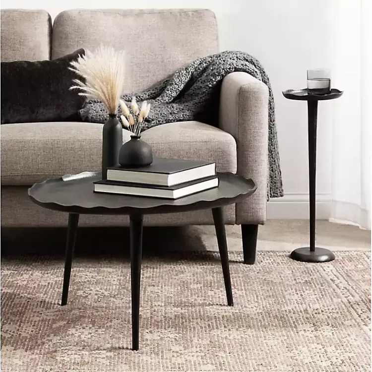 Coffee Tables-Kirklands Home Round Alessia Coffee Table Black