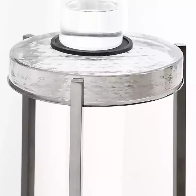 Accent & End Tables-Kirklands Home Round Pewter Aguilar Accent Table