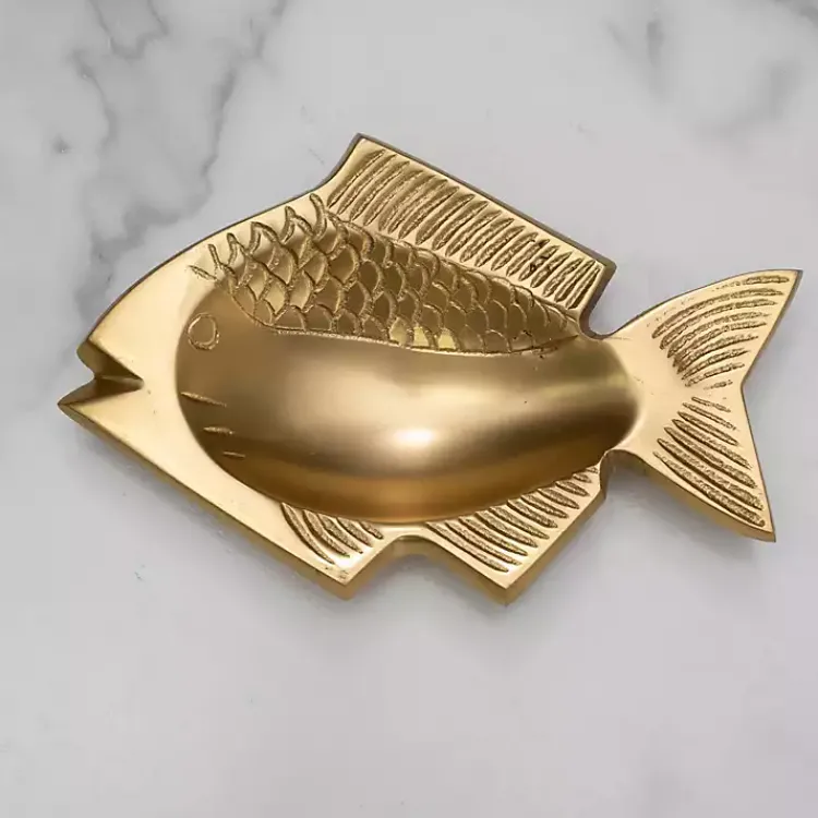 Bathroom Accessories-Kirklands Home Fish Soap Dishes, Set of 2 Gold