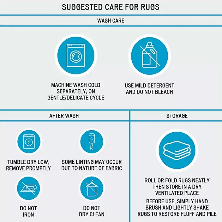 Bathroom Rugs-Kirklands Home Brown and Blue Border Cotton Bath Runner