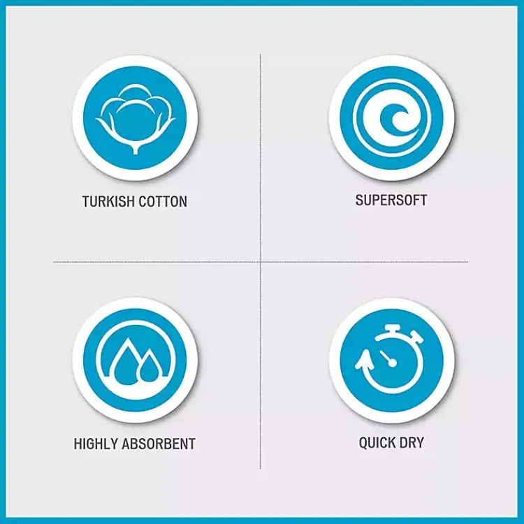 Bath Towels-Kirklands Home Turkish Cotton 6-pc. Towel Set Gray