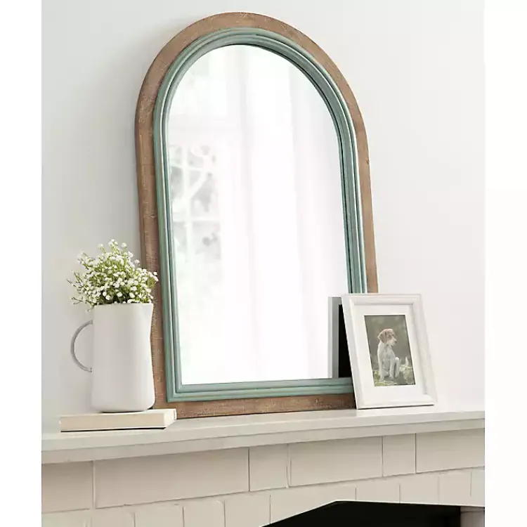 Decorative Mirrors-Kirklands Home Palmer Arch Wood Wall Mirror