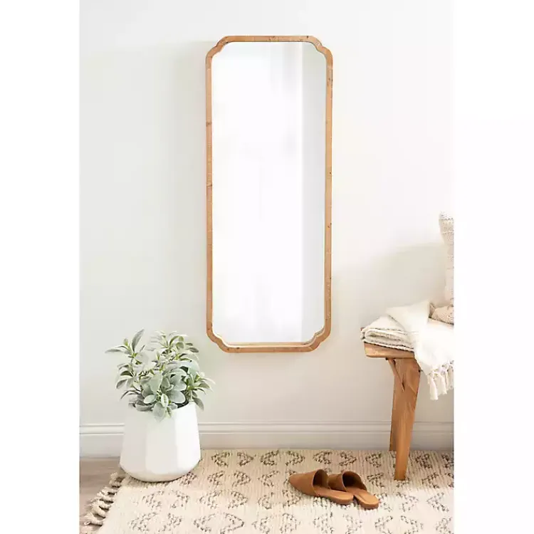 Decorative Mirrors-Kirklands Home Natural Wood Marston Wall Mirror