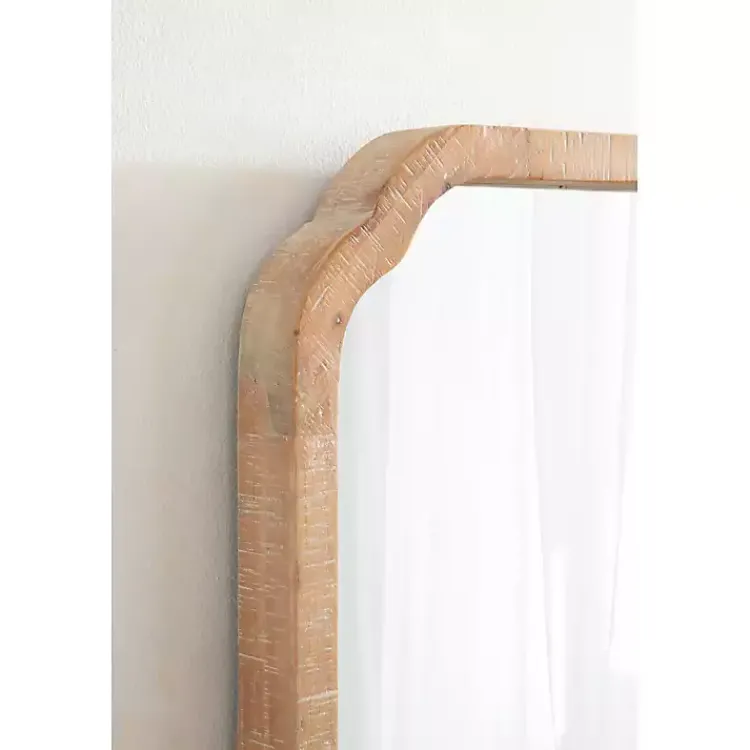 Decorative Mirrors-Kirklands Home Natural Wood Marston Wall Mirror