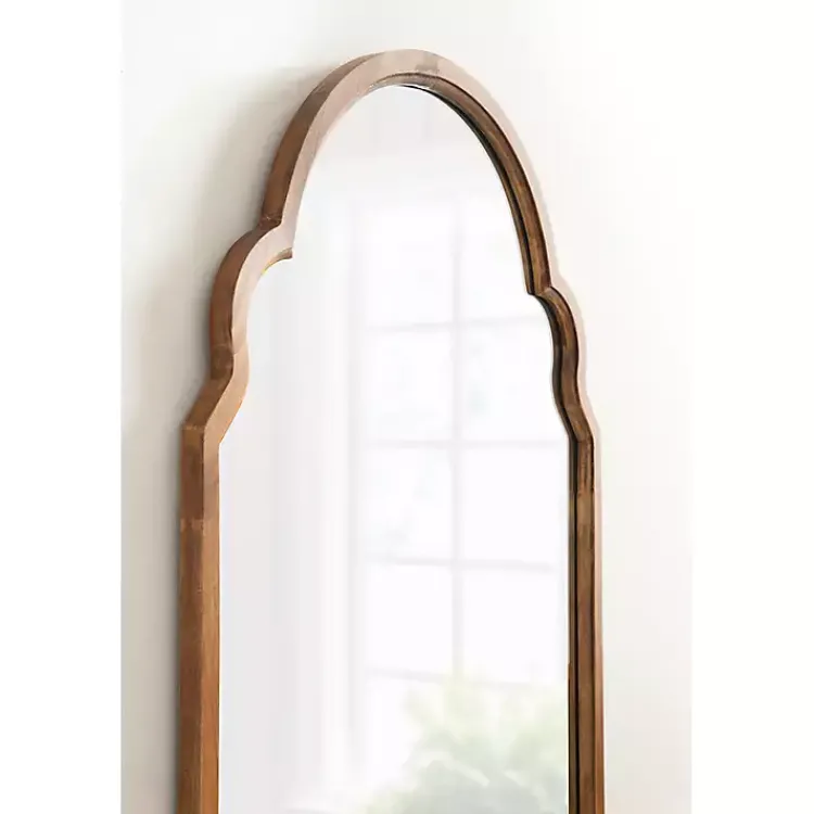 Decorative Mirrors-Kirklands Home Brown Wood Arch Hogan Wall Mirror