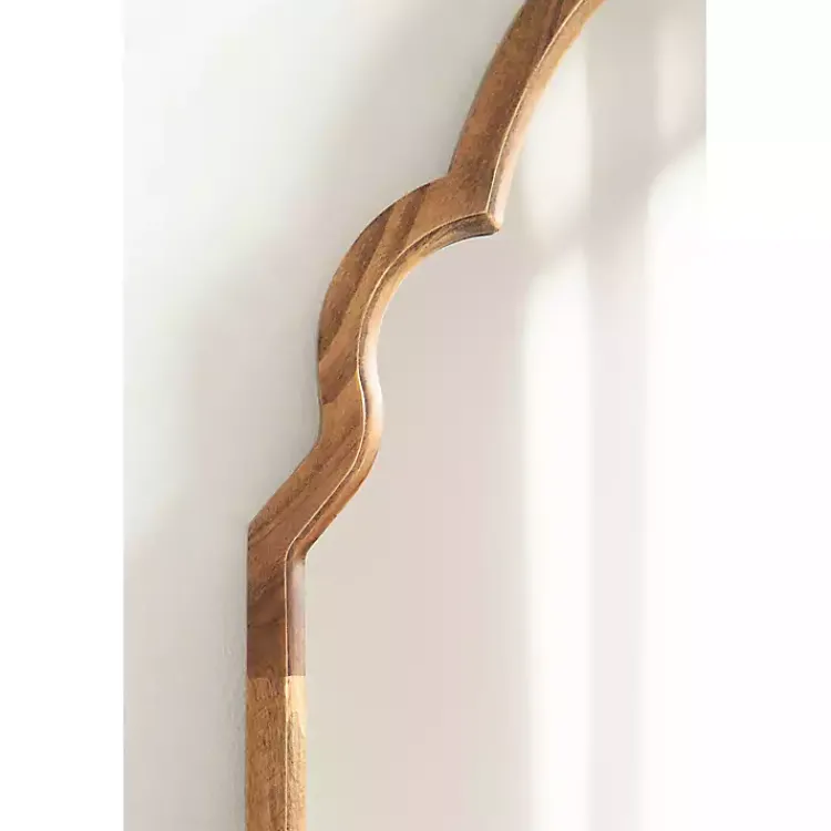Decorative Mirrors-Kirklands Home Brown Wood Arch Hogan Wall Mirror