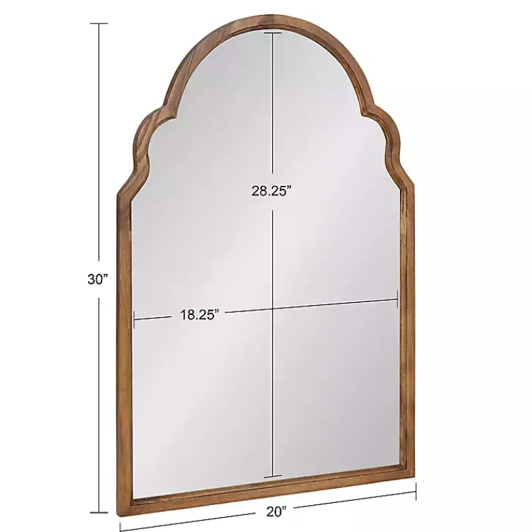 Decorative Mirrors-Kirklands Home Brown Wood Arch Hogan Wall Mirror