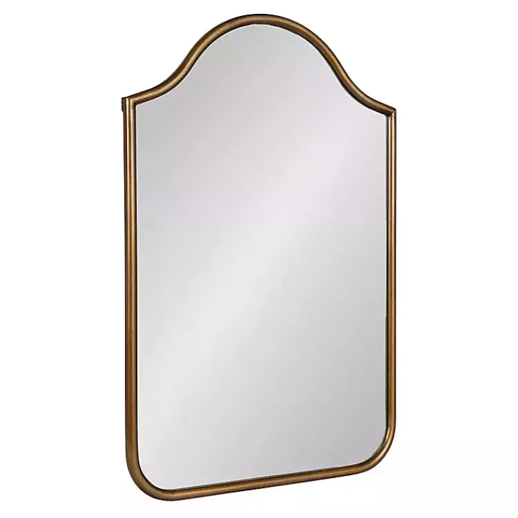 Decorative Mirrors-Kirklands Home Scalloped Arch Fellows Wall Mirror Gold
