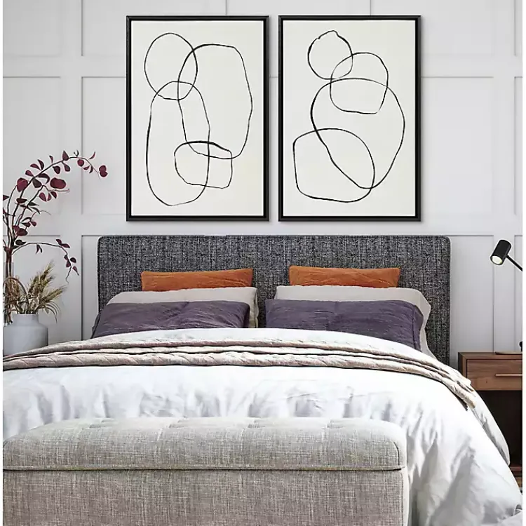 Canvas Art-Kirklands Home Dancing Circles Framed Canvas Art Prints, Set of 2