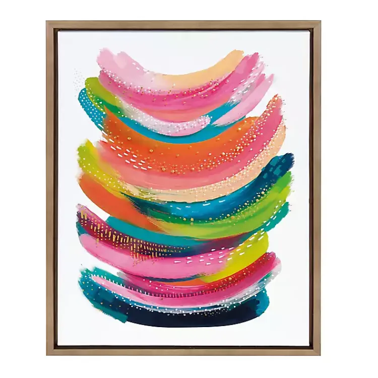 Canvas Art-Kirklands Home Bright Abstract Framed Canvas Art Print