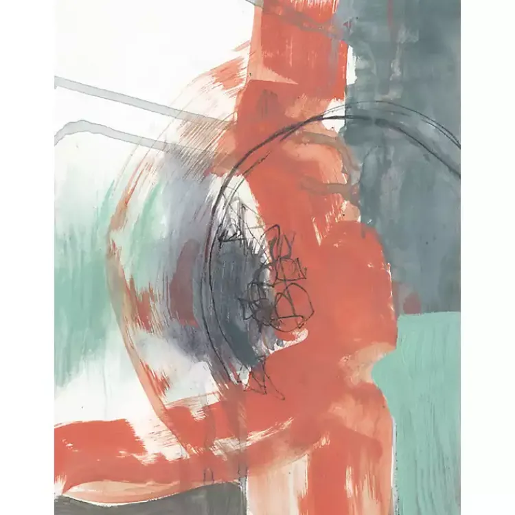 Canvas Art-Kirklands Home Juxtaposed Coral I Canvas Art Print