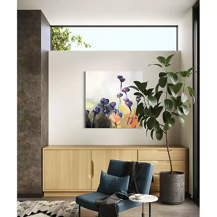 Canvas Art-Kirklands Home Purple Poppy Canvas Art Print