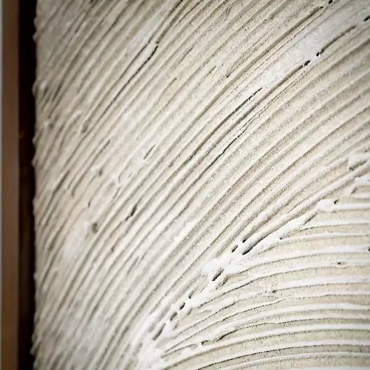 Wall Plaques-Kirklands Home Neutral Textured Wood Framed Wall Plaque