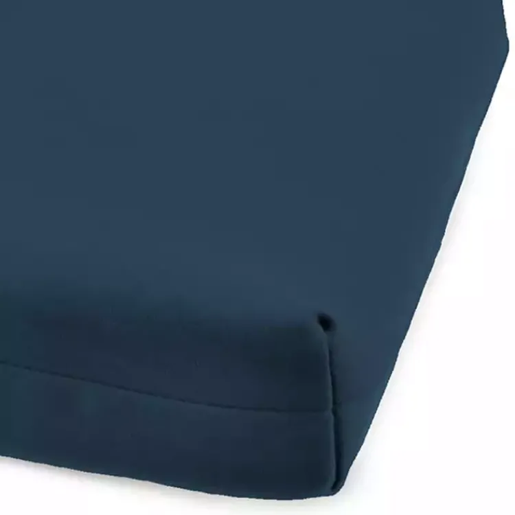 Outdoor Cushions & Pillows-Kirklands Home Indigo Canvas French Edge Outdoor Chaise Cushion Blue