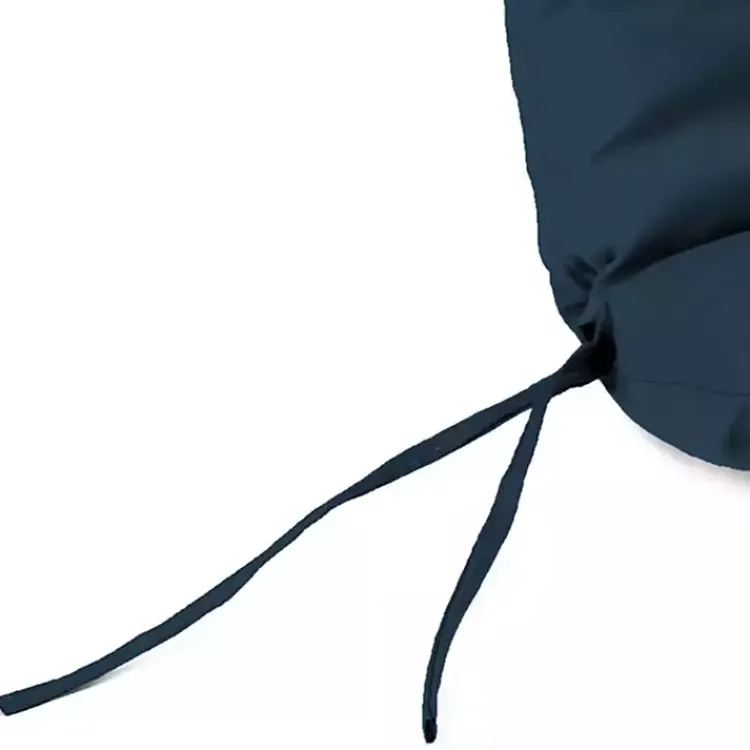 Outdoor Cushions & Pillows-Kirklands Home Indigo Canvas French Edge Outdoor Chaise Cushion Blue