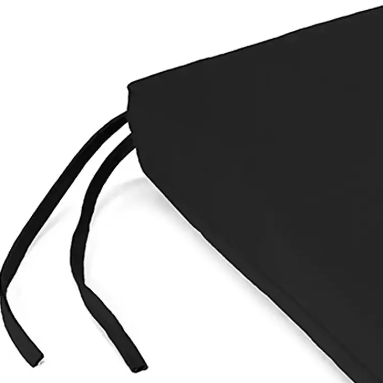 Outdoor Cushions & Pillows-Kirklands Home French Edge Outdoor Chair Cushions, Set of 2 Black