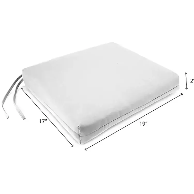 Outdoor Cushions & Pillows-Kirklands Home French Edge Outdoor Chair Cushions, Set of 2 Black